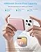 decqle “Air” Power Bank for MagSafe 5000mAh, Ultra Slim Magnetic Wireless Portable Battery Charger Case with USB-C Cable, Compatible with iPhone 17/16/15/14/13/12 Series Only (Pink)