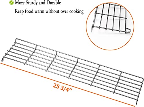 66044 Grill Warming Rack For Weber Genesis Ii 300 Series, Genesis Ii E-310 Ii E-315 Ii E-330 Ii E-335 Ii S-310 Ii S-335 Series Gas Grill, Stainless Steel Grill Grate #TOP2