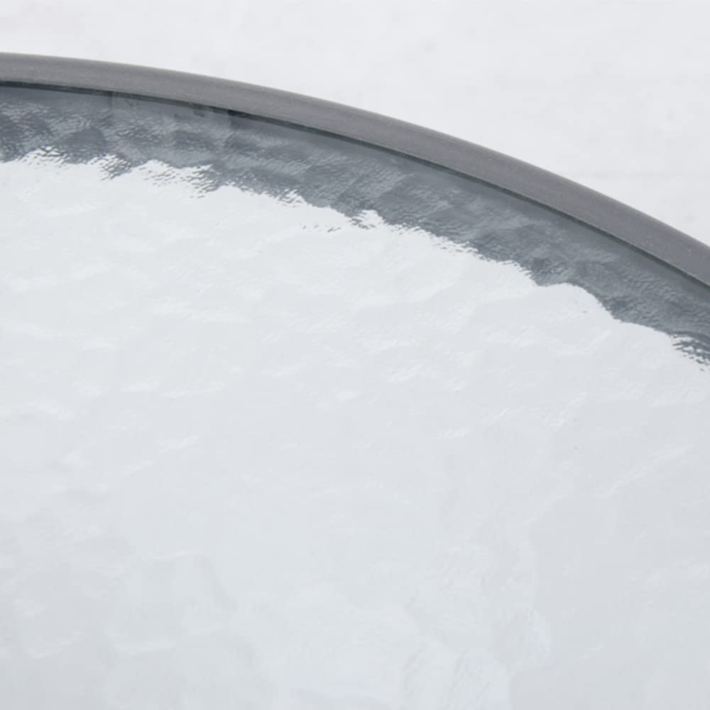 VERDELOOK | iOS, Tavolino con Struttura in Metallo Verniciato e Piano in Vetro Temprato, Diametro 60 e Altezza 71 cm, Tavolino per Esterno