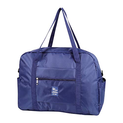 Cewtolkar Folding Travel Bag Can Be Set Trolley Case Luggage Trolley Luggage Bag Outdoor Storage Bag Thin Section Storage Bag (Navy)