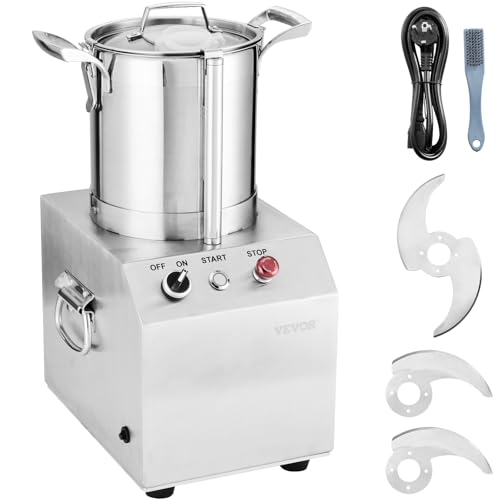 Best Food Processor For Cutting Vegetables 9 VEVOR Food Processor & Vegetable Chopper, 4.3 Quart Food-Grade Kitchen Chopper, Includes 2 Spare Stainless Steel S-Curve Blades, Commercial Food Processor for Chopping Vegetable, Fruit, Peanut & Meat