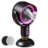 Verstellbarer Desktop-Abluftventilator mit Öl- und Rauchfiltern, USB-betrieben für Küche und Haushalt, Hot Pot Rauchabsaugung (schwarz lila)