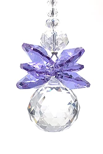 Archangel Zadkiel Crystal Car Charm and Suncatcher - Guardian Angel Ornament for Travel Safety and Positive Energy
