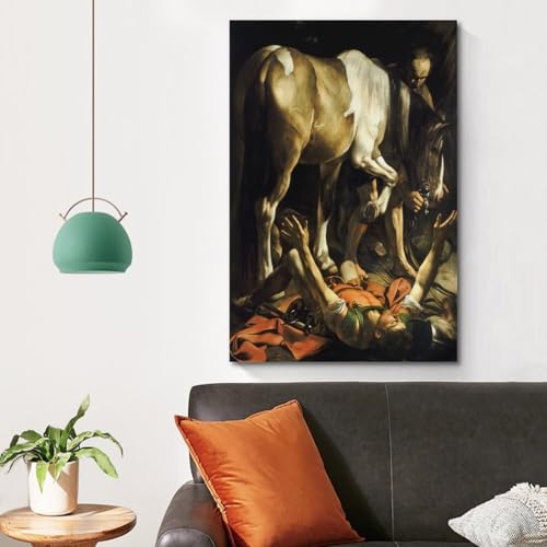 Lienzo de Caravaggio: póster de San Pablo en el camino a Damasco para decoración de pared 40x60 4