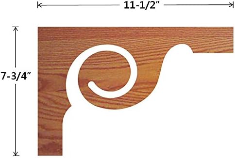 7029 Decorative Victorian Oak veneered Wood Scroll Stair skirting Bracket