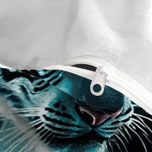 Housse de couette super king tigre fantôme microfibre - 5
