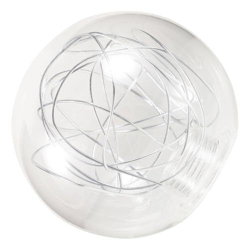 Alasum 口径丸型ガラスランプシェード 銀色アルミ線巻き透明カバー ペンダントライト用電球カバー 明るさ向上おしゃれ交換用照明器具