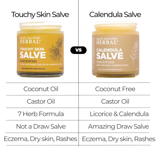 Image of Calendula Salve, Calendula Cream, Drawing Salve, Calendula Ointment, Ora's Amazing Herbal, Coconut Free Salve made with Organic Calendula and Licorice Root, 1 oz