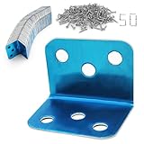 Yawfold 50 Stück Winkelverbinder 36 x 26mm Edelstahl Möbelwinkel 90 Grad Metallwinkel Schwerlast Lochplattenwinkel Möbelverbinder Holzverbinder für Möbel