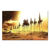 Große Größe Wohnwagen Salvador Dali Kunst Poster Und Drucke Surreale Abstrakte Leinwand Gemälde An Der Wand Bilder 80x120cm (32x47in) Mit Rahmen