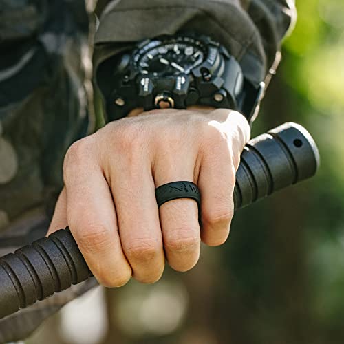 ThunderFit Silicone Wedding Rings for Men, Rubber Engagement Bands 9mm Wide 2mm Thick3