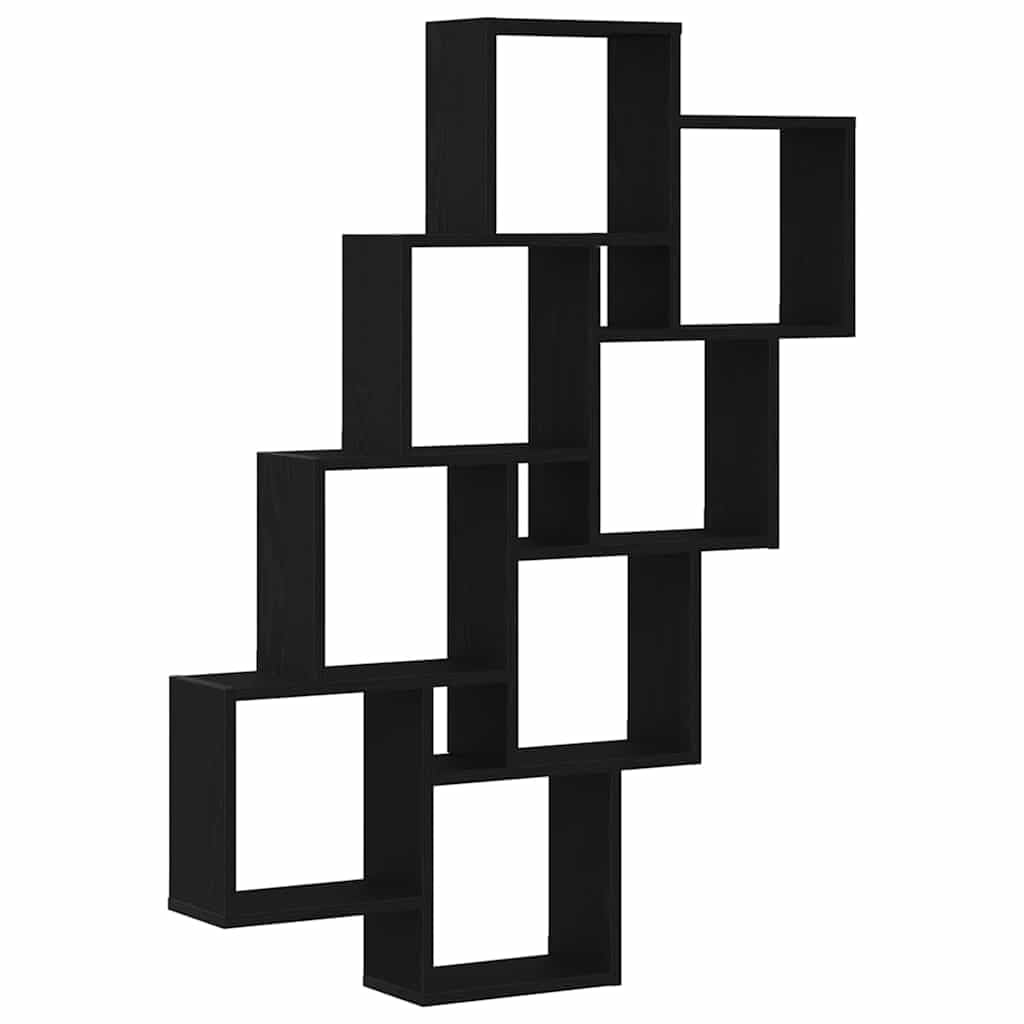 Estantería de pared (90 x 15 x 119 cm, madera derivada de la madera, diseño moderno, 8 compartimentos, resistente y ahorra espacio, para sala de estar, oficina, dormitorio