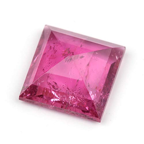 Tourmaline rose africaine taillée en carré de 3,3 CT pour fabrication de pendentif et bague