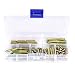 Fafeicy 110pcs M4 Dowel Screws, Woodworking Furniture Connector Double Ended Screw Hanger Bolt Zinc Plating Self Tapping Thread Screw