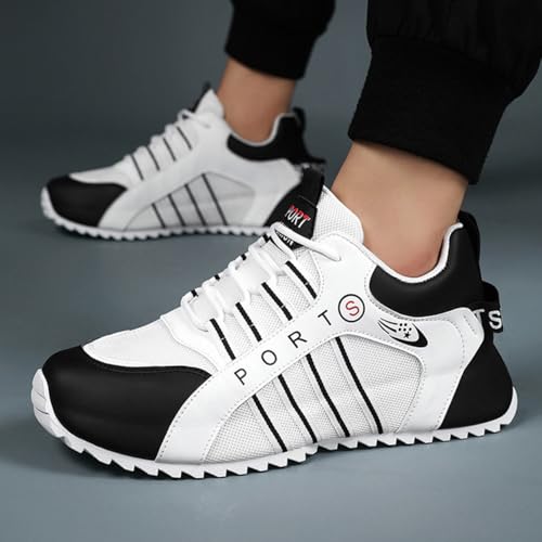 Men's Fashion Chunky Sneakers Color Block Casual Walking Shoes Breathable PU Mesh & Non-Slip Sole3