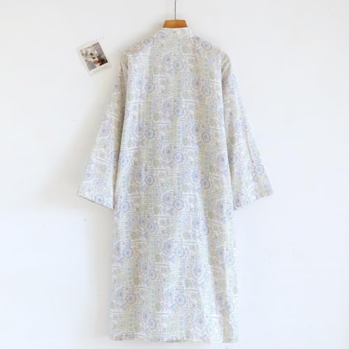 Pijama de kimono de verano para mujer bata holgada de algodon ligera 6