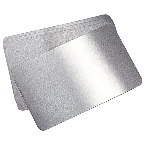 Tarjeta de visita de metal NBEADS de acero inoxidable para la oficina y proyectos de bricolaje