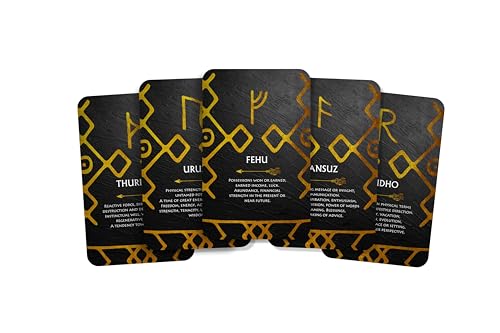 Ibiza Tarot Golden Runes Oracle Deck (24 Cards)