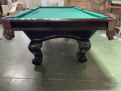 8 Ft. Tunierpoolbillard Billardtisch Pool Modell Winston Nr.:36 Billard mit 3cm starken Schieferplatten Tuchfarbe grün Gestellfarbe Nussbaum – Bild 3