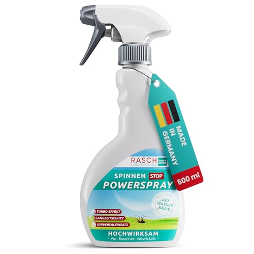 RASCH HOME DEFENDER® Spinnenspray [500ML] - Spinnenabwehrspray Langzeit - Effektives Anti Spinnenspray - Spinnenentferner - Spinnen Abwehr Spray gegen Spinnennetz - Spider Killer - Spinnenfalle Spray