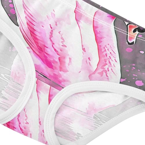 Print Toddler Underwear Custom 2t Cotton Panties Little Girl Watercolor Pink Swan Gray Kids Undies Briefs4