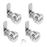 scottchen PRO RV Baggage Compartment Door Combination Lock Silver for 1'' Thick Door, Cylinder Lock for RV Compartment Storage Baggage Unit-4PCS