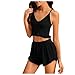 Ladies Summer Casual Two-Piece Costume Mode V-Neck Casual Short Sexy Solid Color Home Service Deux pièces Costume Chemise Rayée