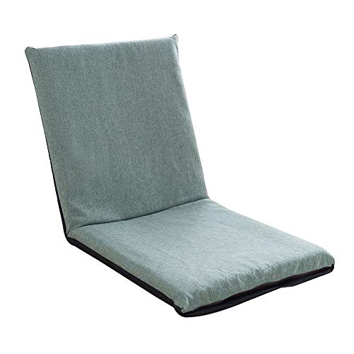 Chaise de sol lazy sofa pliante et réglable verte pour salon