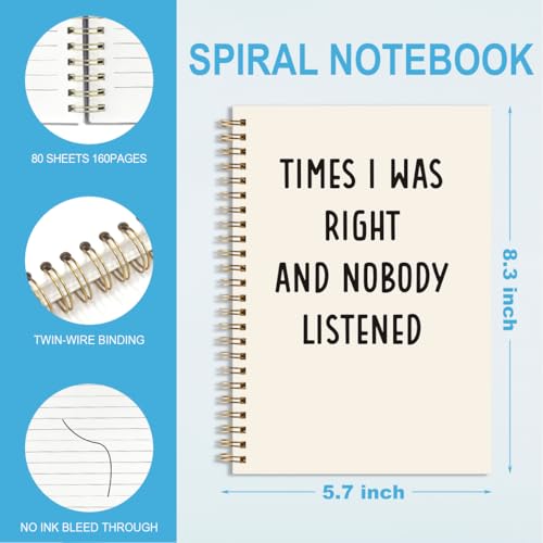 Carnet Times I Was Right pour manager et collègue de bureau