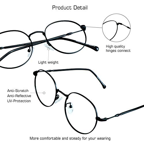 Image of VisionGlobal Blue Light Blocking Glasses for Women Men, Computer Reading, TV Glasses, Stylish Oval Frame