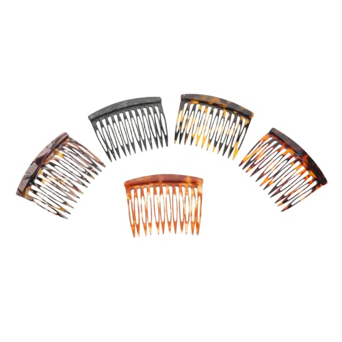 Peignes à cheveux en acétate FRCOLOR lot de 5 peignes décoratifs latéraux à dents larges