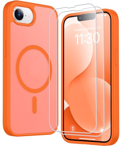 Coque iPhone 16e anti-traces magnétique avec deux verres de protection