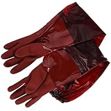 HAMPPLIES Langärmlige Gummihandschuhe mit Futter 65cm Lange Schnittschutzhandschuhe für Gartenarbeit Teichpflege und Elektroarbeiten Rutschfest und Wiederverwendbar