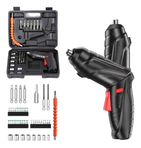 Parafusadeira e Furadeira 48 Peças Mini Parafusadeira Kit 14 Peças Carregador USB Luz LED ferramenta