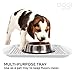 OGGI Anti Slip Serving Tray with Handles- White Rectangle Server - Ideal for Eating, Breakfast Tray, Food Tray, Appetizer, Serving