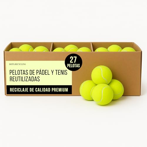 Balles de padel recyclées en lot de 72 pour entraînement de tennis et jeux de chien