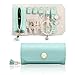 Vlando Small Travel Jewelry Roll Bag Organizer with Portable Pouch, Smart Size and Light Weight for Daily Jewelries Carrying, Mint Green