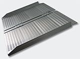 Plegable WilTec Rampa Silla Ruedas Plegable 150cm 270kg Aluminio Portátil Plana Minusválidos Acceso Sin barreras
