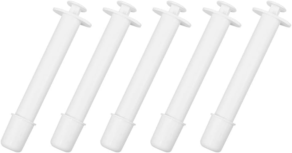 RCFINE 10Pcs Vaginal Applicators Disposable Plastic Vaginal Applicator with Cap Applicator for Lubes or Creams Products (White)