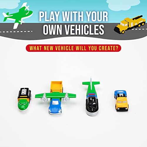 Popular Playthings Mix Or Match Vehicles, Snap Toy Play Set, Micro Vehicles With Police Car, Airplane, And More #TOP4