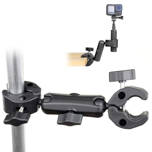 Soporte de cámara doble SOONSUN con súper abrazadera giratoria de 360°