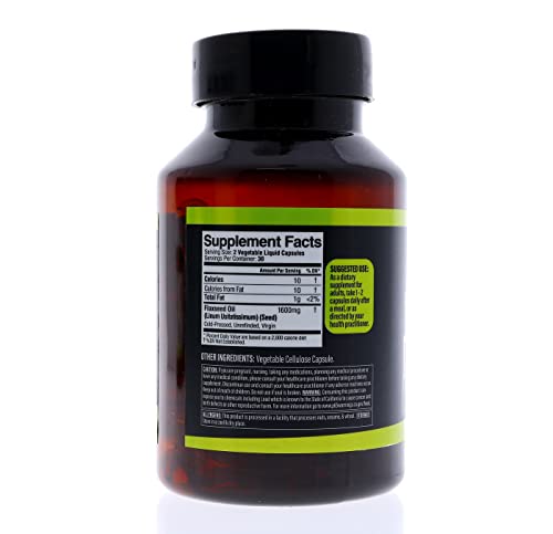Image of Dr. HERBALIST Flaxseed Oil Softgels 1600mg, Fish Free Omega 3, Halal 60ct