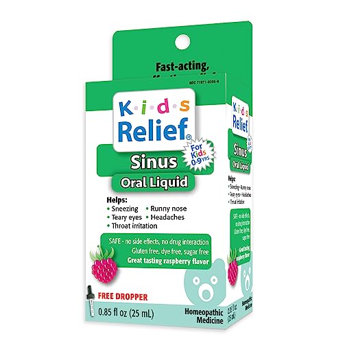 Kids Relief for Sinus-Oral Liquid for Ages 0-9 Years Raspberry, 0.85 Fl Oz