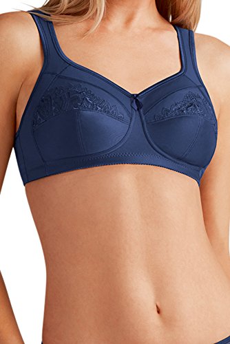 Amoena Women's Isadora Wire Free Full Figure Bra Bra, Navy, 44DDD