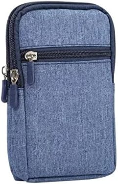 Amazon Co Jp スマホポーチ ウエストポーチ メンズ デニム 大容量 腰袋 バッグ ベルトポーチ 6 3インチ 小物入れ ポーチ 携帯ケース Iphone カラビナ付き ブルー シューズ バッグ