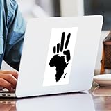 CafePress Africa Darfur Peace Hand Vintage Sticker (Rectangl Rectangle Bumper Sticker Car Decal