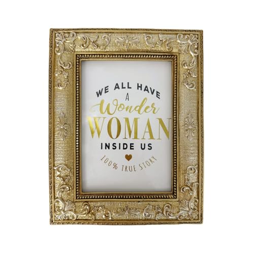 Antique Gold Frame 5x7 Tabletop & Wall Display Ornate Vintage Flo...