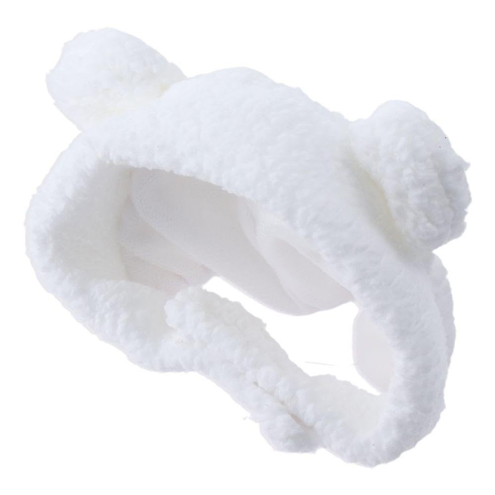 GetCoupon Washable Cozy Bear Dog Hat Costume, Winter Knitted Pet Headwear, Funny Warm Dressing for Cat Puppy
