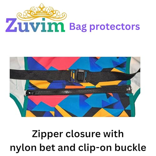 Image of Luggage Cover Trolley Covers for Suitcase Washable Dust Proof Anti-Scratch Protector Polyester Printed Stretchable Fabric (Fits Fiber /Plastic Trolley Bags Only) Rainbow 20+24+28 Inch