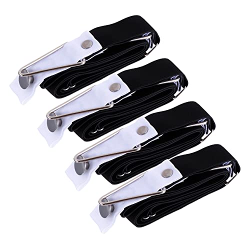 Ciieeo 4Pcs Adjustable Skid Quilt Fasteners Comforter Clip for Bed Mattress Pads and Tablecloths Elastic Holders for Neat and Tidy Bed
